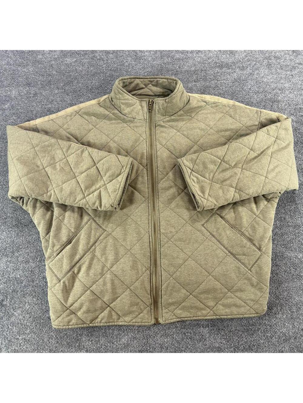 Bagatelle Collection Quilted Zip-Up Jacket‎ Women's Large - Oversized, Mock Neck